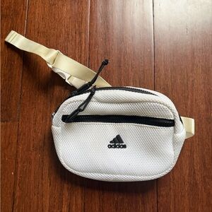Adidas White and Black Belt Bag
